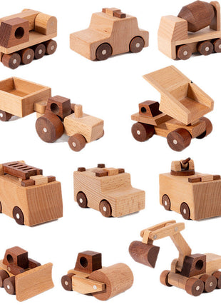 Mini-Aktion: Retro-Holzfahrzeuge | Handgefertigtes Holzspielzeug | Gopure Studio Gopure Studio