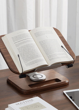 Ergonomischer Premium-Buchständer aus Massivholz | 360° Drehbarer Laptop- & iPad-Halter für den Schreibtisch | Gopure Studio Gopure Studio