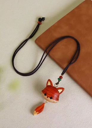 Handgefertigter Fuchs-Anhänger aus Holz – Niedliche Deko für Schlüssel & Tasche, Nachhaltiges Holz-Kunsthandwerk Gopure Studio