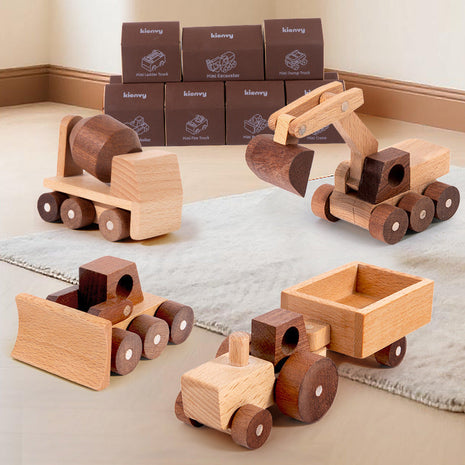 Mini-Aktion: Retro-Holzfahrzeuge | Handgefertigtes Holzspielzeug | Gopure Studio Gopure Studio