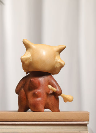 Handgefertigte Cubone Holzfigur aus Premium-Massivholz | Kreative Anime Kunstfigur | Gopure Studio Gopure Studio