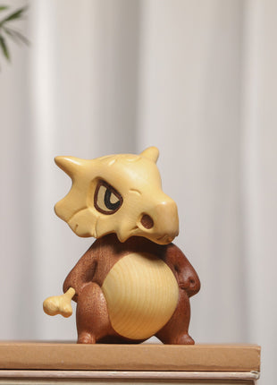 Handgefertigte Cubone Holzfigur aus Premium-Massivholz | Kreative Anime Kunstfigur | Gopure Studio Gopure Studio