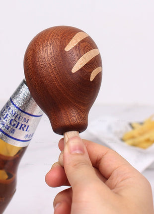 Kreativer Flaschenöffner "Hähnchenkeule" aus Ebenholz | Magnetischer Kapselheber | Gopure Studio Gopure Studio